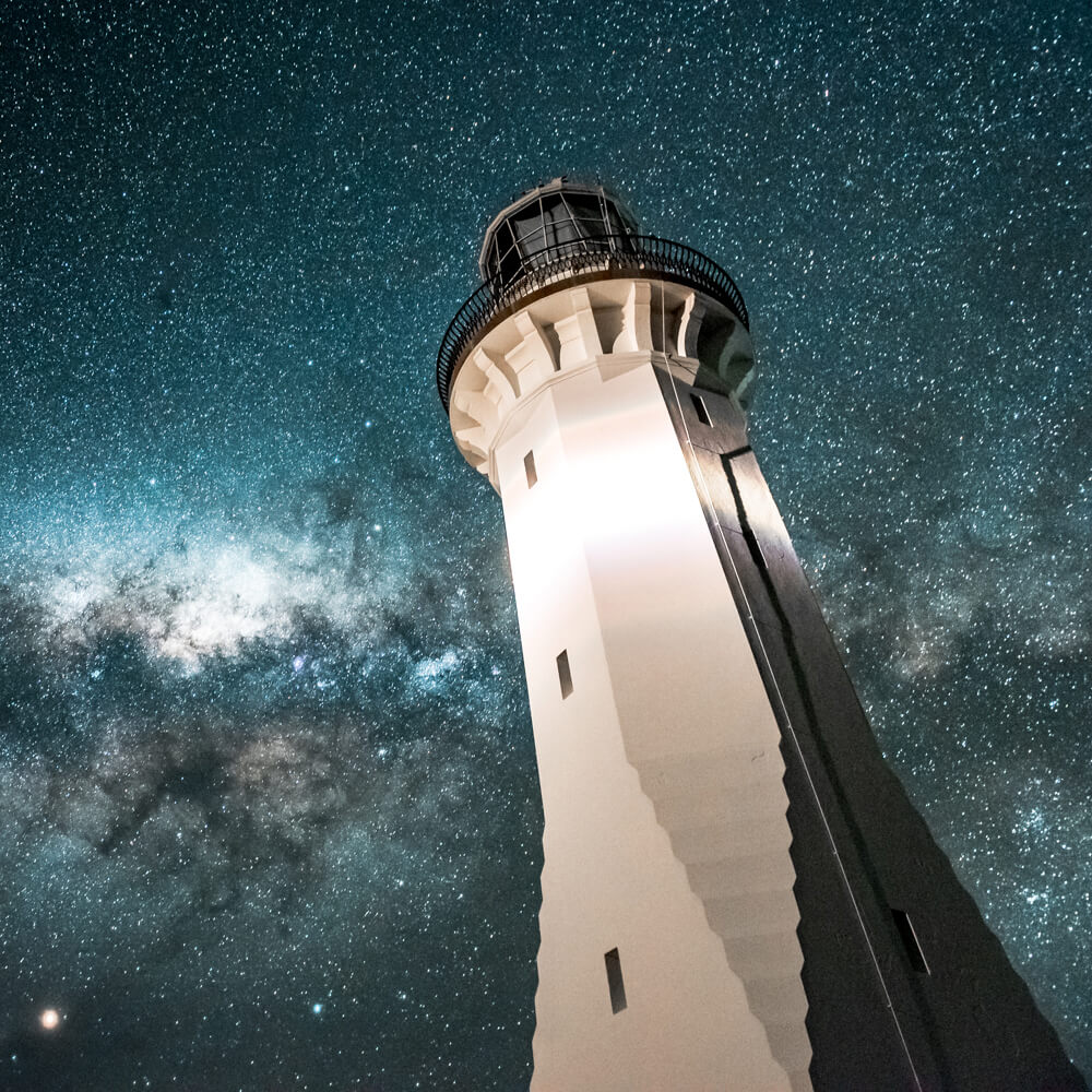 Green Cape Lighthouse under the Milky Way, NSW far south coast