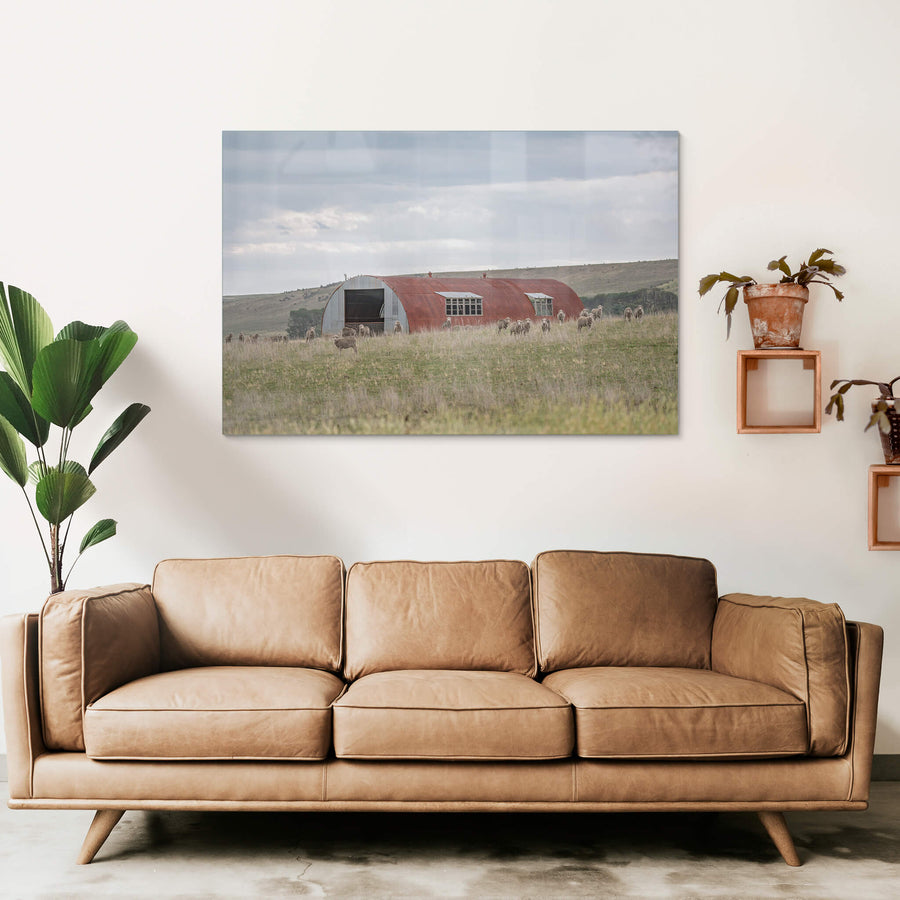 Nissen Hut Barn at A Place to Call Home, an old Nissen Hut which has found a new life as a farm shed.