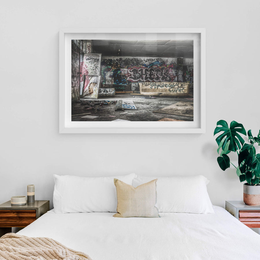 white frame