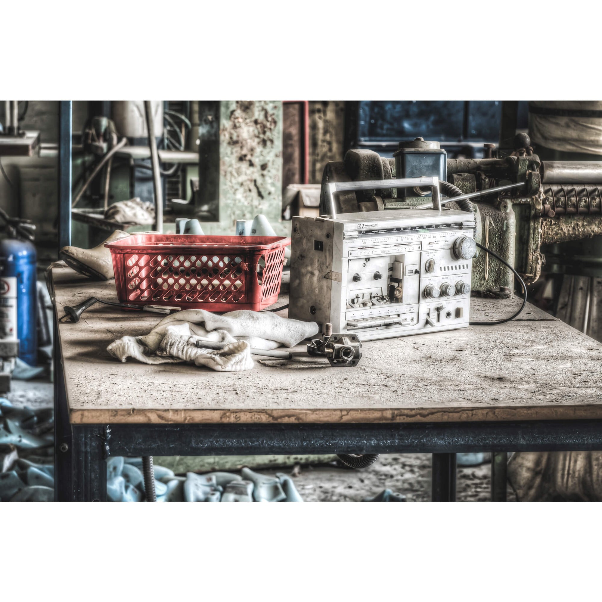 Radio | Abandoned Shoe Factory Fine Art Print - Lost Collective Shop