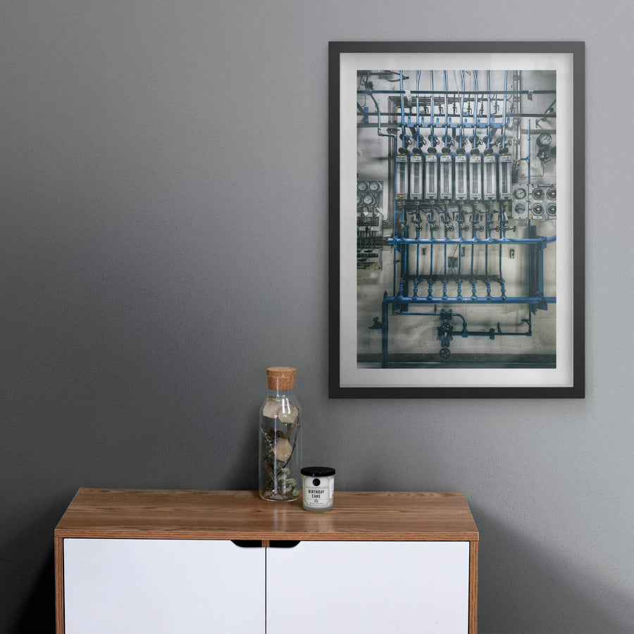Cooling Circuit at ANSTO HIFAR, this intricate manifold of pipework, featuring valves, gauges, and rotometers, is part.