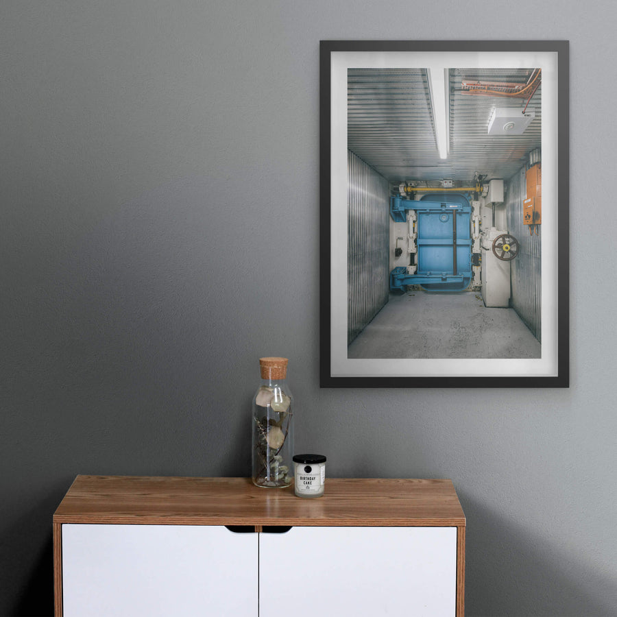Personnel Air Lock Door at ANSTO HIFAR, this industrial photograph showcases the personnel airlock within the HIFAR reactor.