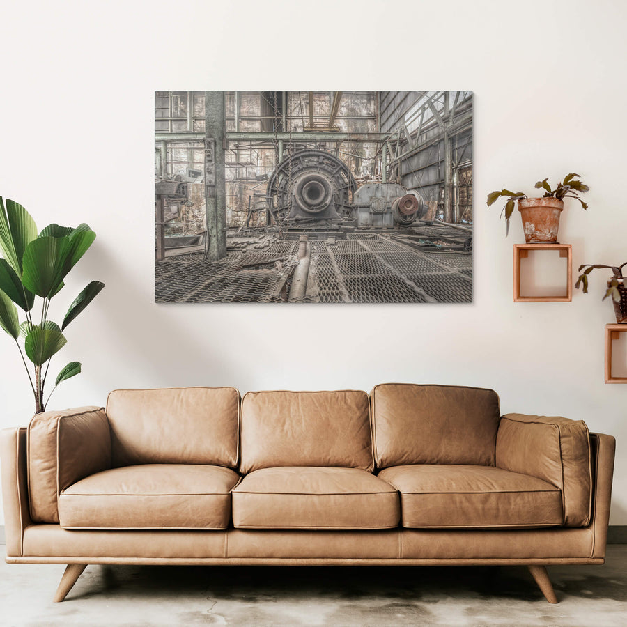 Ball Mill Outlet at Ashio Copper Mine, a large ball mill sits at the centre of the processing hall, its open bore facing.