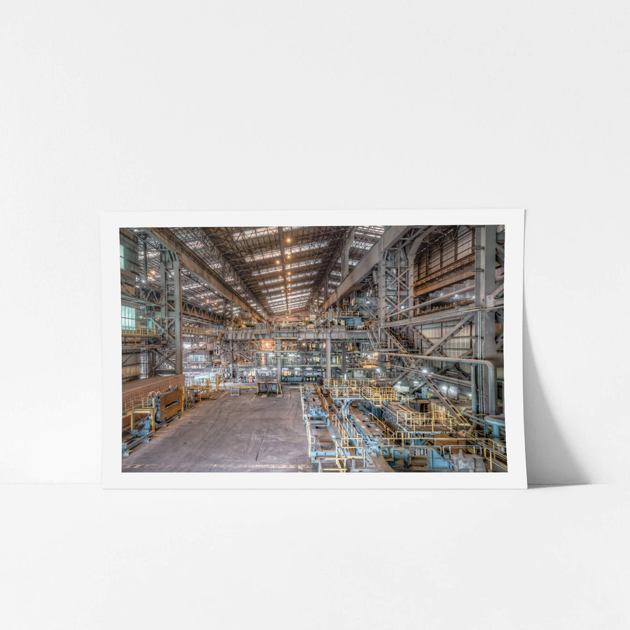Slab Caster Plant at BlueScope Port Kembla, facing East down the slab caster plant.