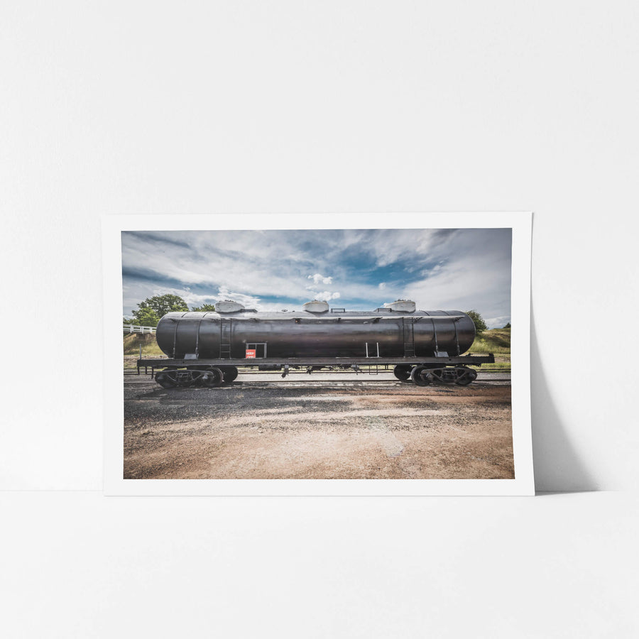 Fuel Tanker at Bombala Station, this Esso fuel tanker also came from storage at Royalla.