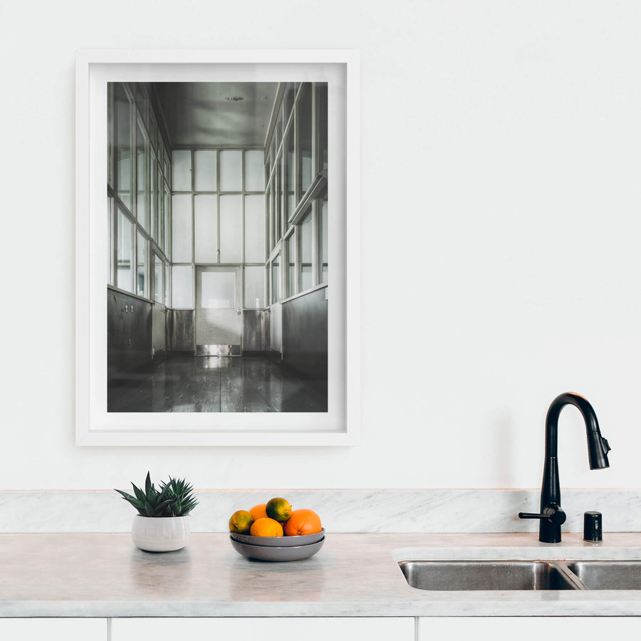 white frame