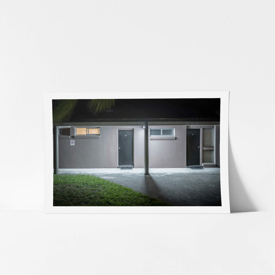 Comfort Inn Towradgi Beach at Hotel Motel 101, two doors sit side by side in a single-storey concrete block building.
