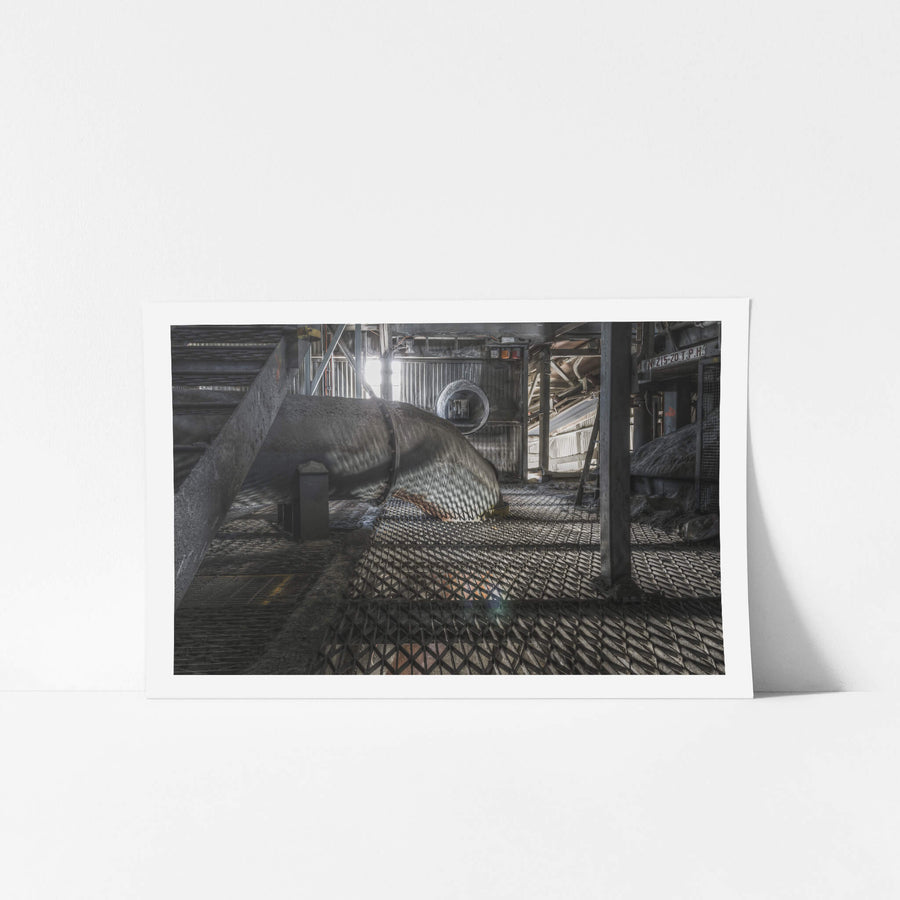 Cement Mill Duct at Kandos Cement Works, thick layers of dust now blanket the cement mill floors, a stark reminder.