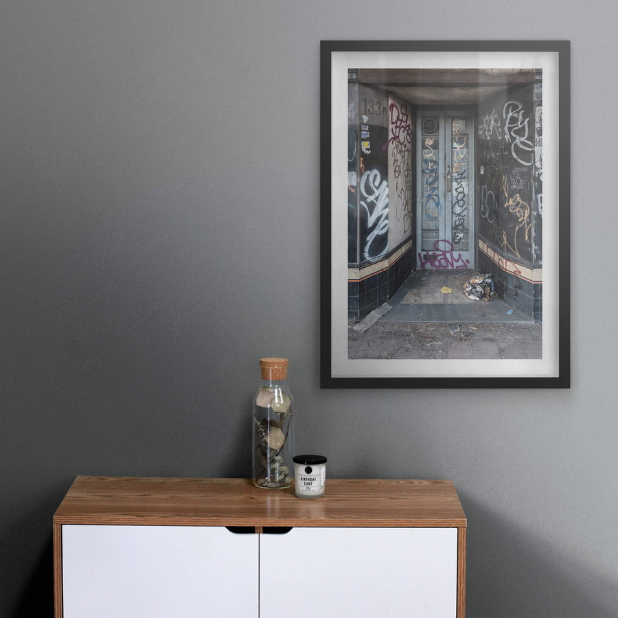 133 at Parramatta Road, a recessed doorway at 133A Parramatta Road.