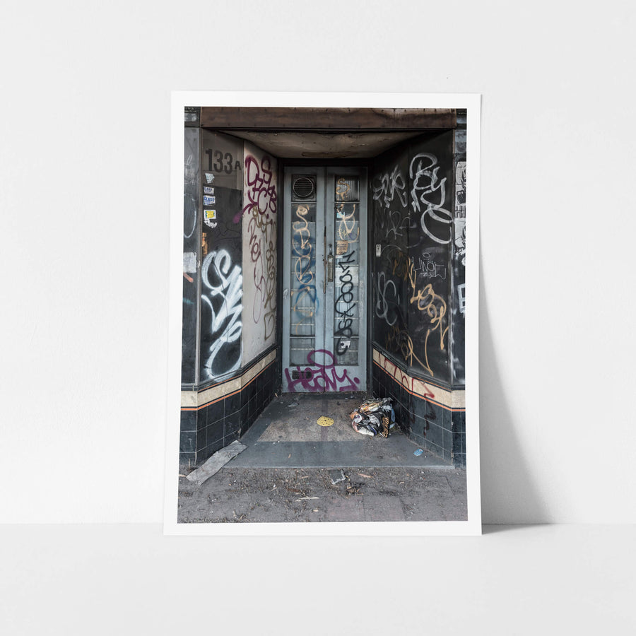 133 at Parramatta Road, a recessed doorway at 133A Parramatta Road.