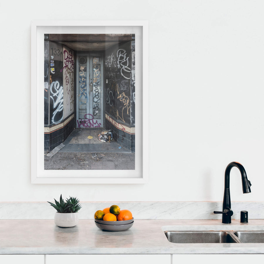 133 at Parramatta Road, a recessed doorway at 133A Parramatta Road.