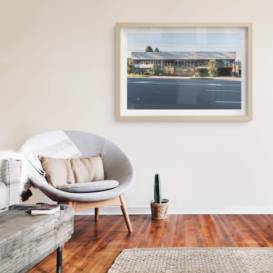 187 at Parramatta Road, a two-storey commercial building sits hard against Parramatta Road.