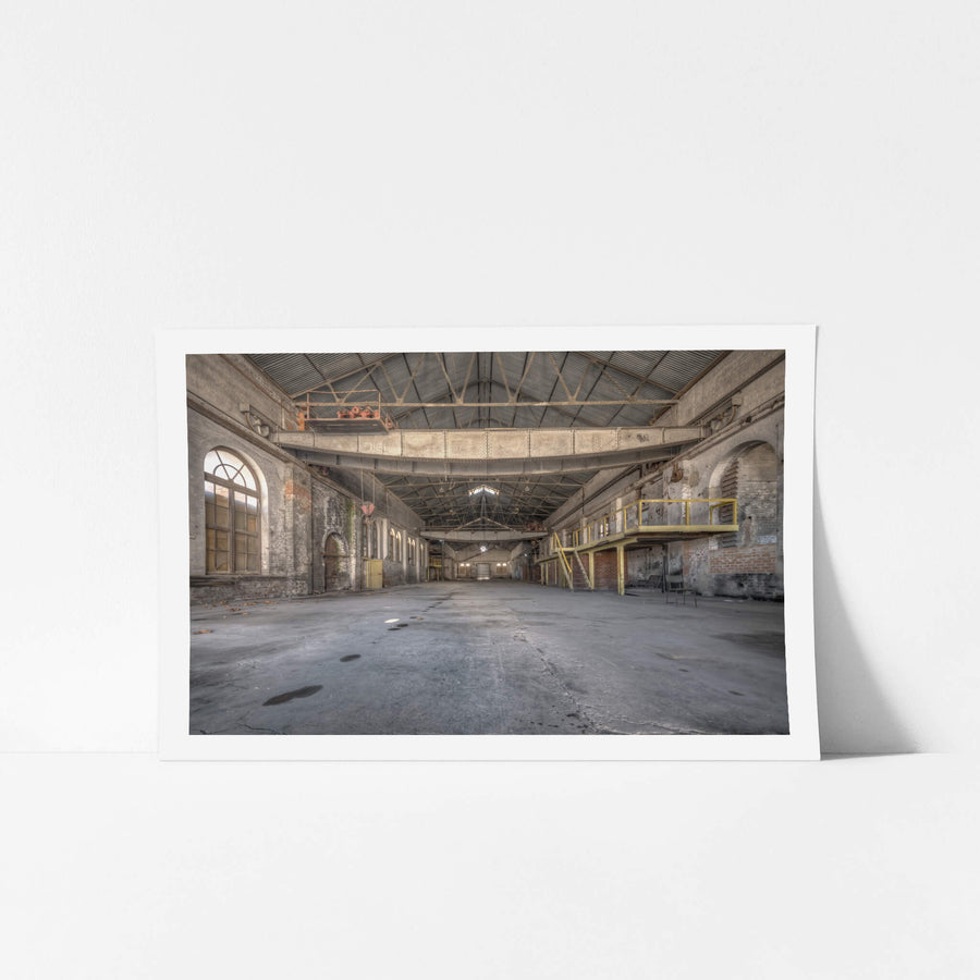 Power House Full Length at Portland Cement Works, an overhead crane runs the full length of the power house,.