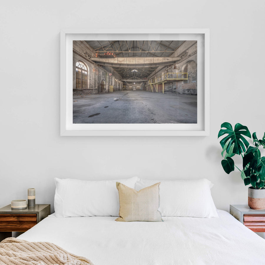 Power House Full Length at Portland Cement Works, an overhead crane runs the full length of the power house,.