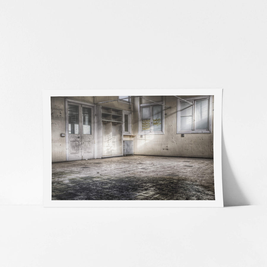 Hospital Ward at Queen Victoria Sanitorium, a bare room stripped to its bones.