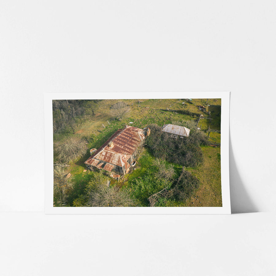 Residence and Surrounds at The Post Office, seen from above, the old residence has almost entirely surrendered.