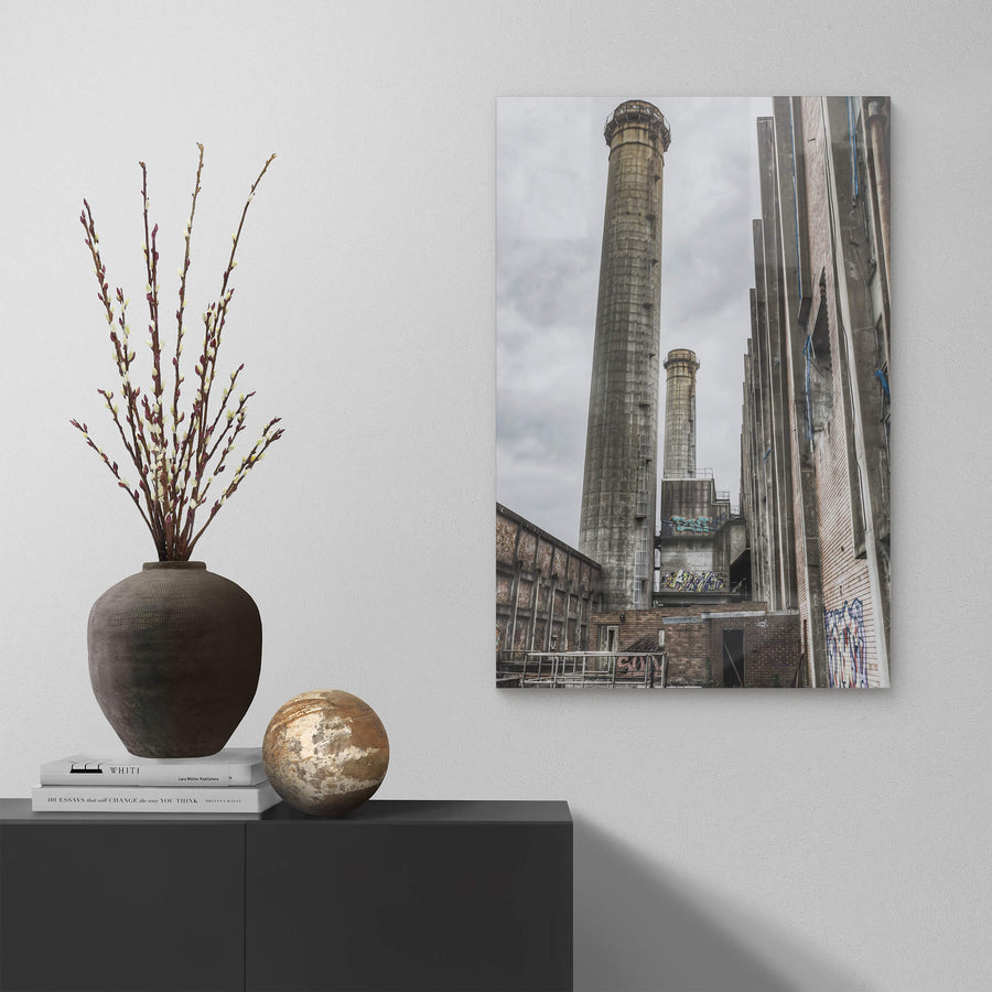 Emission Stacks at Wangi Power Station, rising high above the landscape, these towering chimneys once funneled exhaust.