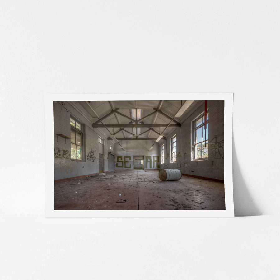 Arches at Waterfall Sanatorium, a large empty room in Waterfall Sanatorium.
