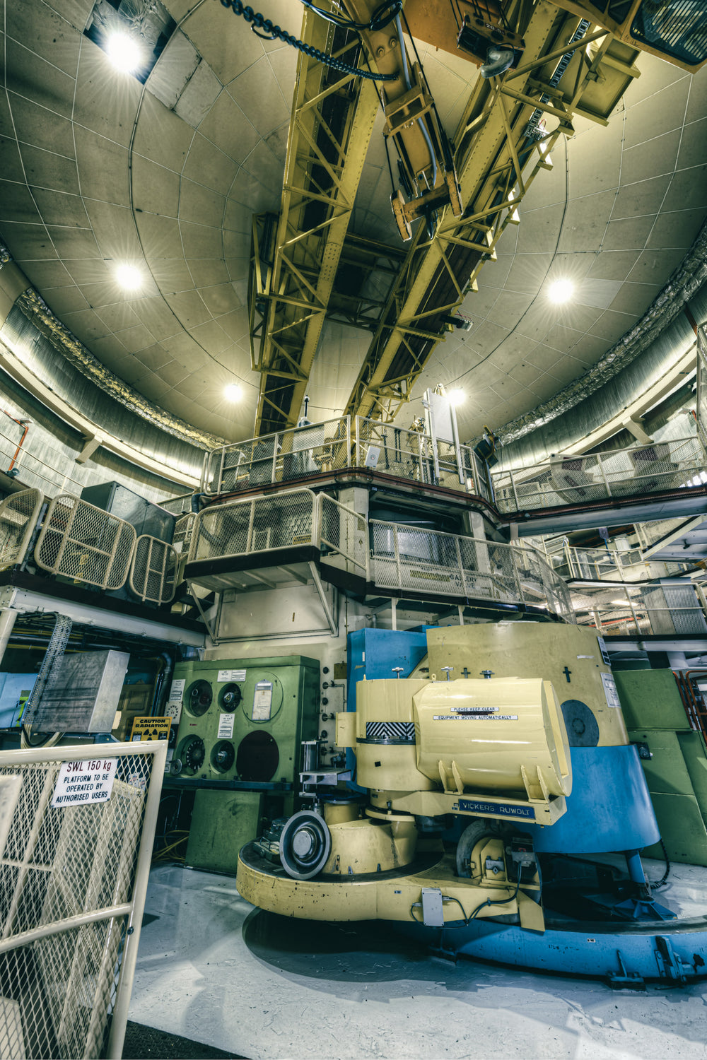 TAS and Polar Crane at ANSTO HIFAR, the Triple Axis Spectrometer (TAS) sits on a literal gun turret.