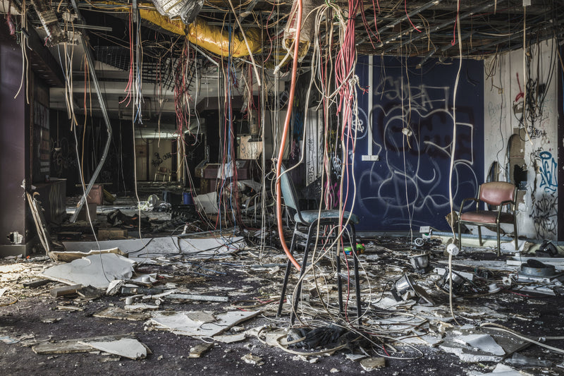 Stripped Cables at Balmain Leagues Club, here's an example of the work of other types of people who come to abandoned places.