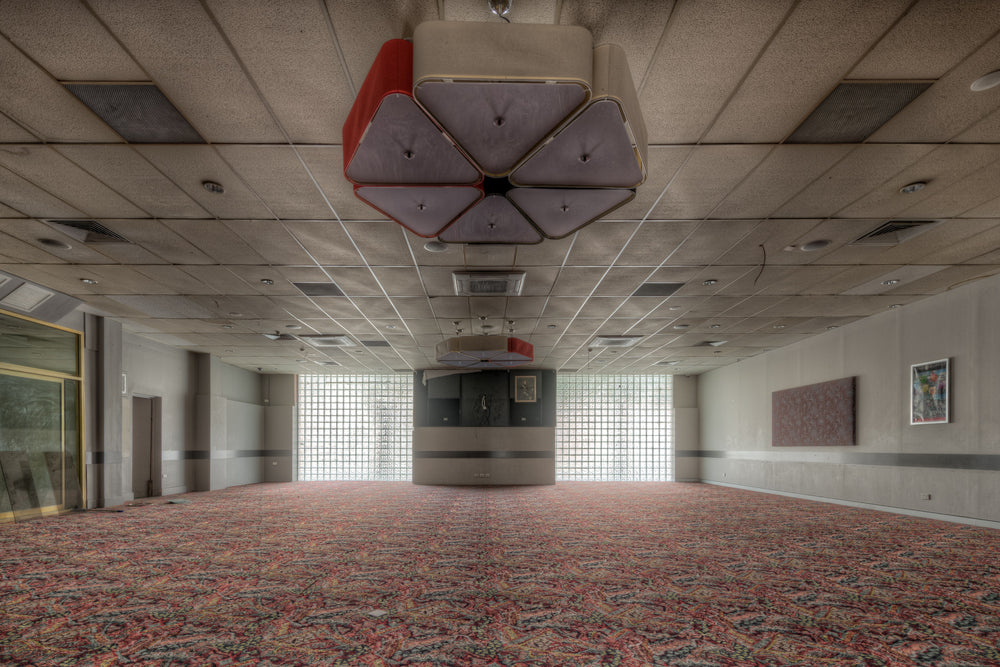 Chinese Restaurant at Bankstown RSL, a vast empty function room stretches wall to wall under a low drop ceiling.