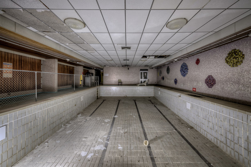 Pool at Bankstown RSL, an indoor swimming pool sits empty.