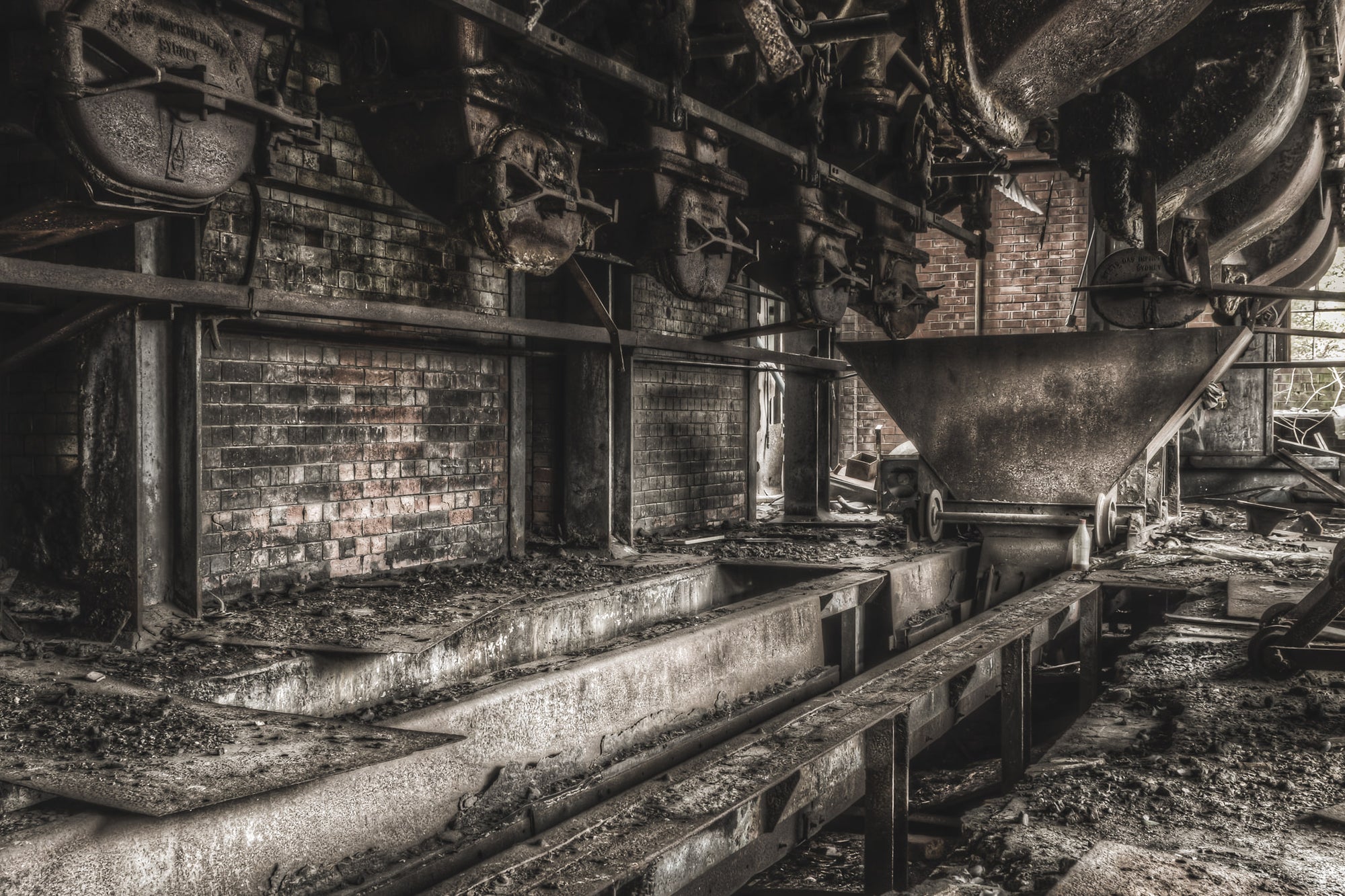 Retort Basement at Bathurst Gasworks, this looks like where the coke, a byproduct of the gas production process was.