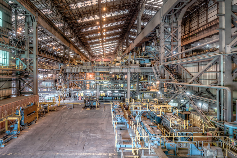 Slab Caster Plant at BlueScope Port Kembla, facing East down the slab caster plant.