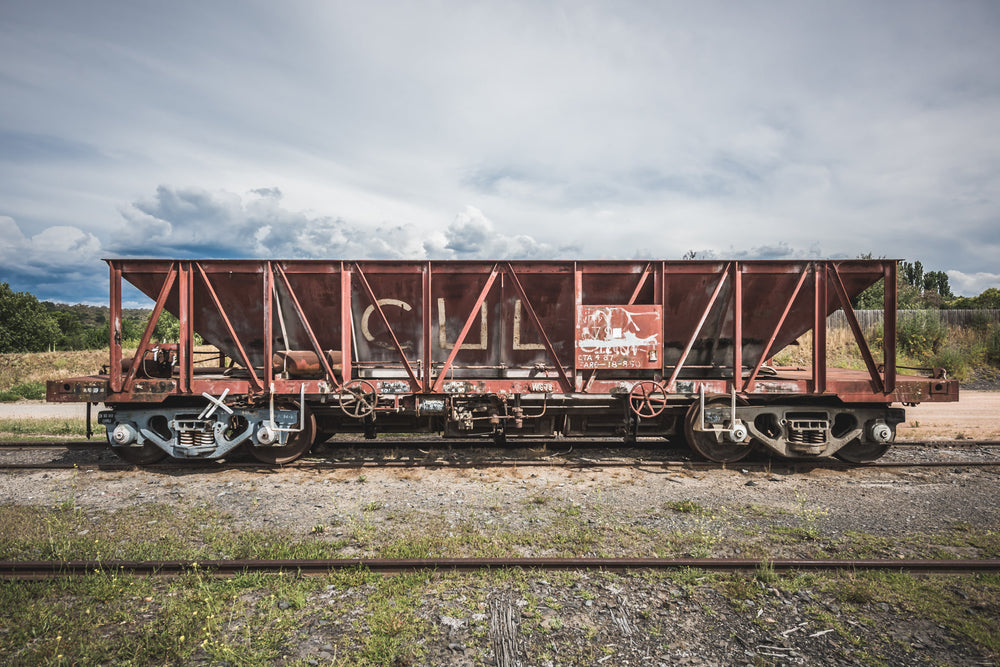Ballast Truck at Bombala Station, these cars were used to spread ballast over railway tracks via three chutes.
