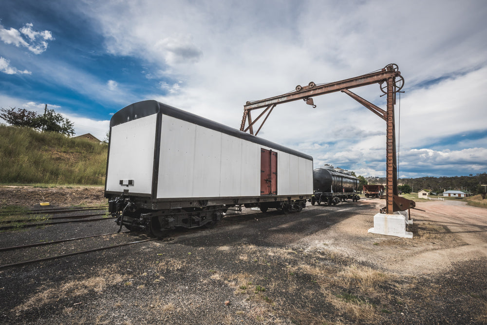 Fridge Van at Bombala Station, donated from the Canberra yard.
