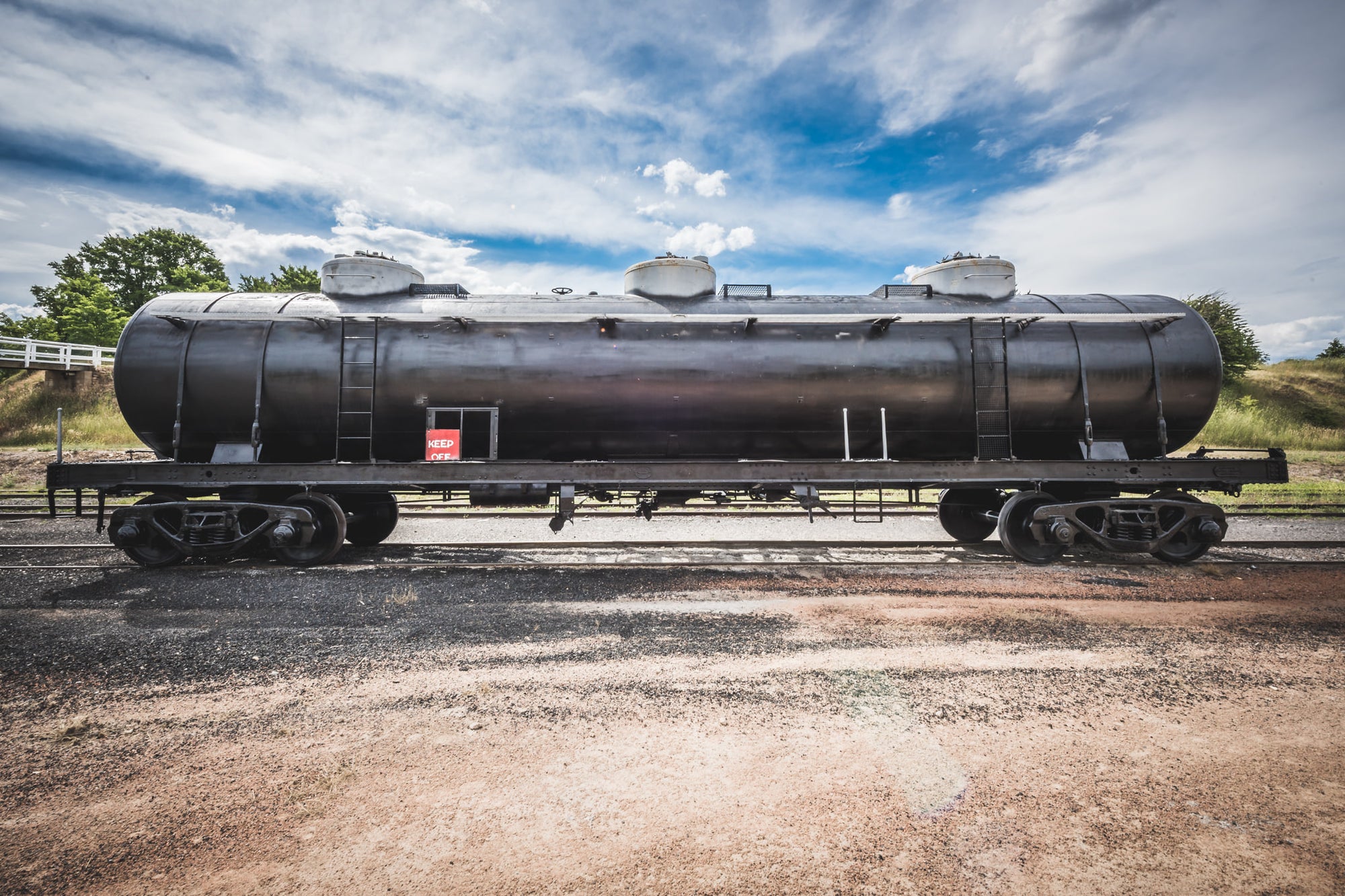 Fuel Tanker at Bombala Station, this Esso fuel tanker also came from storage at Royalla.