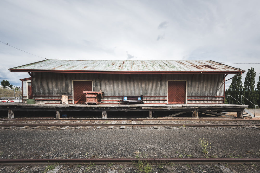 Goods Shed at Bombala Station, at one stage, there were tours at Bombala Station where shearers would do demonstrations.