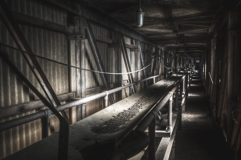 Conveyor at Bradmill Denim, an old coal conveyor used to feed to the boiler furnace.