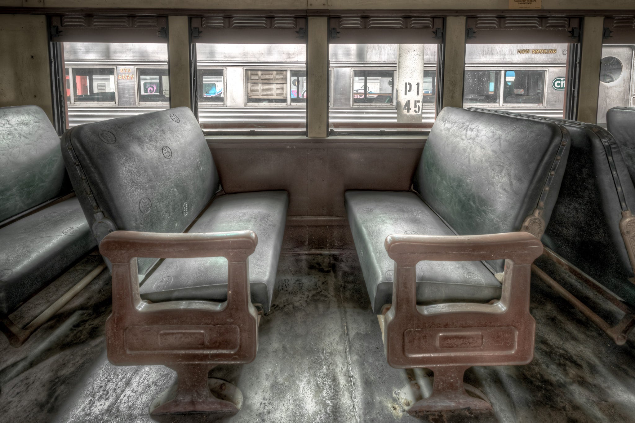 3102 Seats at Eveleigh Paint Shop, the seating arrangement in Car 3102 reflects the practicality of Sydney’s early electric trains.