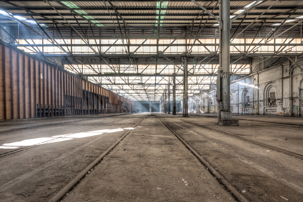 Suburban Car Workshop Facing East