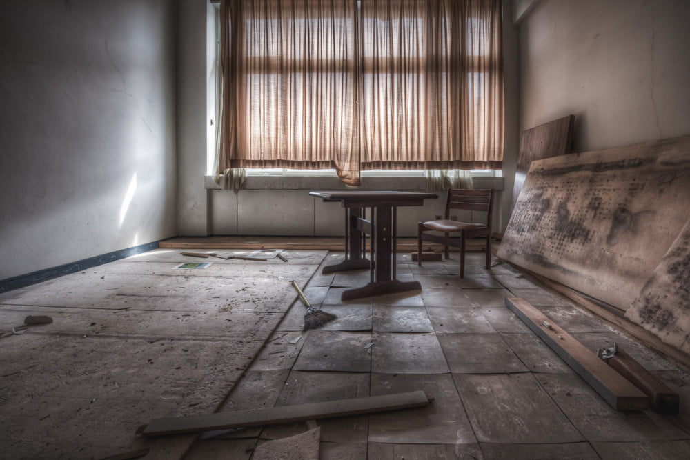 Study Room at Family School Fureai, a private tuition room which has fared pretty well given the state of the rest.