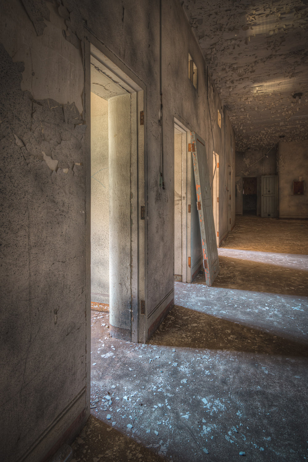 The Hall at Female Ward 9 & 10, a corridor stretches deep into the ward.