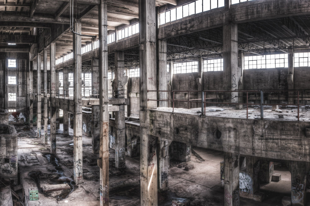 Turbine Hall Panorama at Geelong B Power Station, a panorama of the turbine hall.