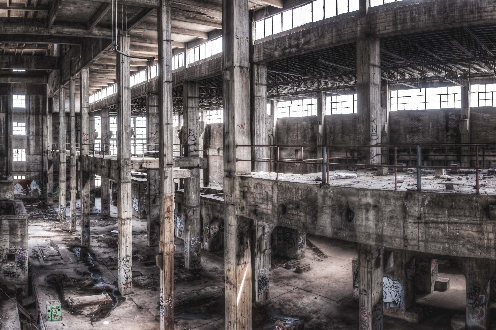 Turbine Hall Panorama at Geelong B Power Station, a panorama of the turbine hall.