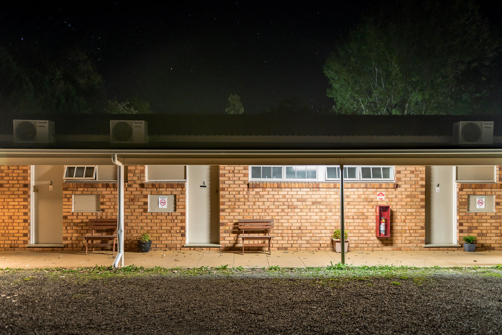 Poplars Inn at Hotel Motel 101, three rooms numbered in sequence.