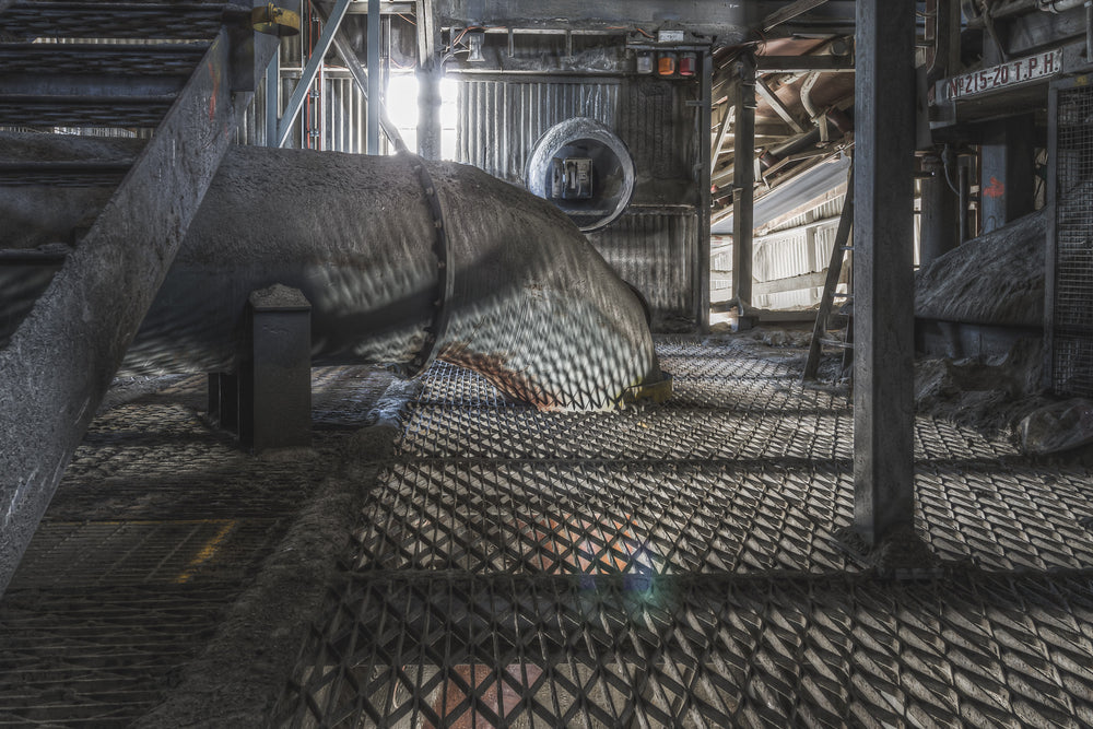 Cement Mill Duct at Kandos Cement Works, thick layers of dust now blanket the cement mill floors, a stark reminder.