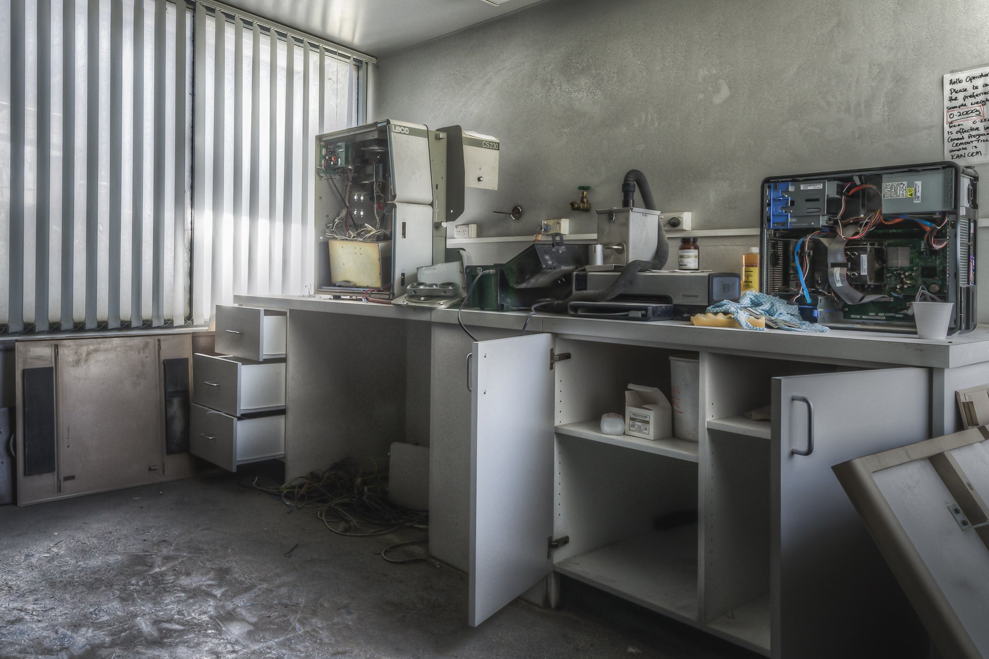 No 2 Process Lab at Kandos Cement Works, this lab was used for testing materials at all stages of the cement-making process.