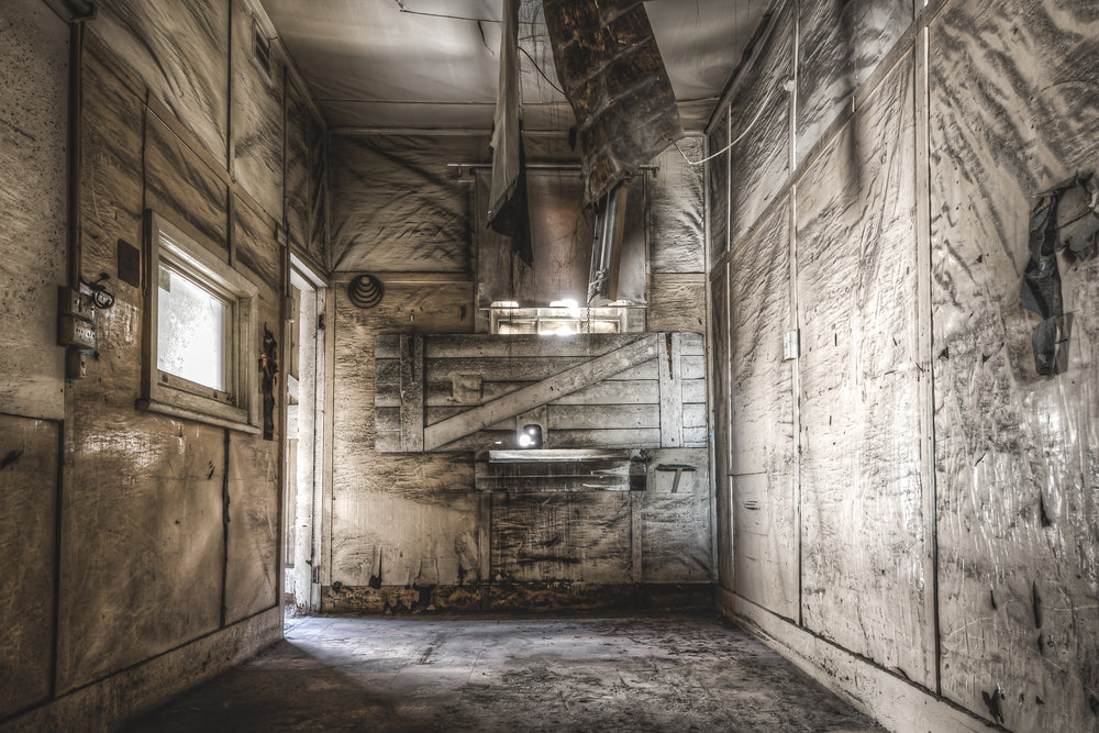 Store Extension at Kandos Cement Works, a makeshift extension of the storeroom, adapted over time to meet shifting needs.