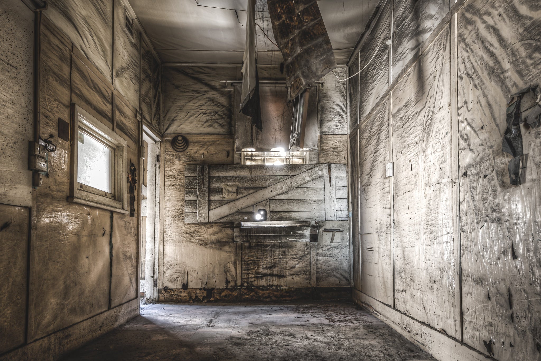 Store Extension at Kandos Cement Works, a makeshift extension of the storeroom, adapted over time to meet shifting needs.