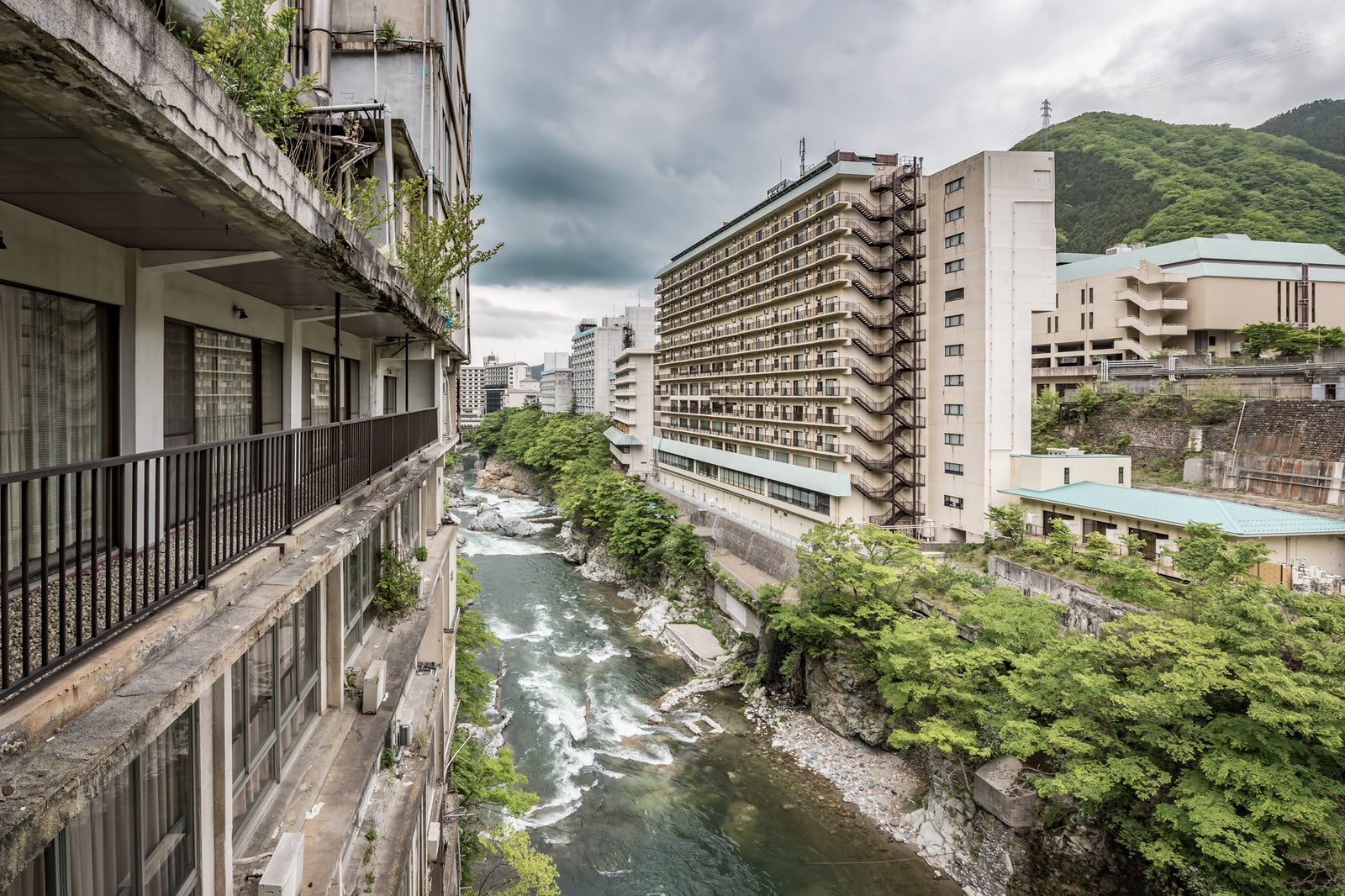Balcony Looking Downstream | Kinugawa Kan Fine Art Print - Lost Collective Shop