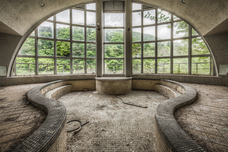 Kappa Onsen at Kinugawa Kan, the heart of Kinugawa Kan’s Kappa Onsen, now silent and dry.