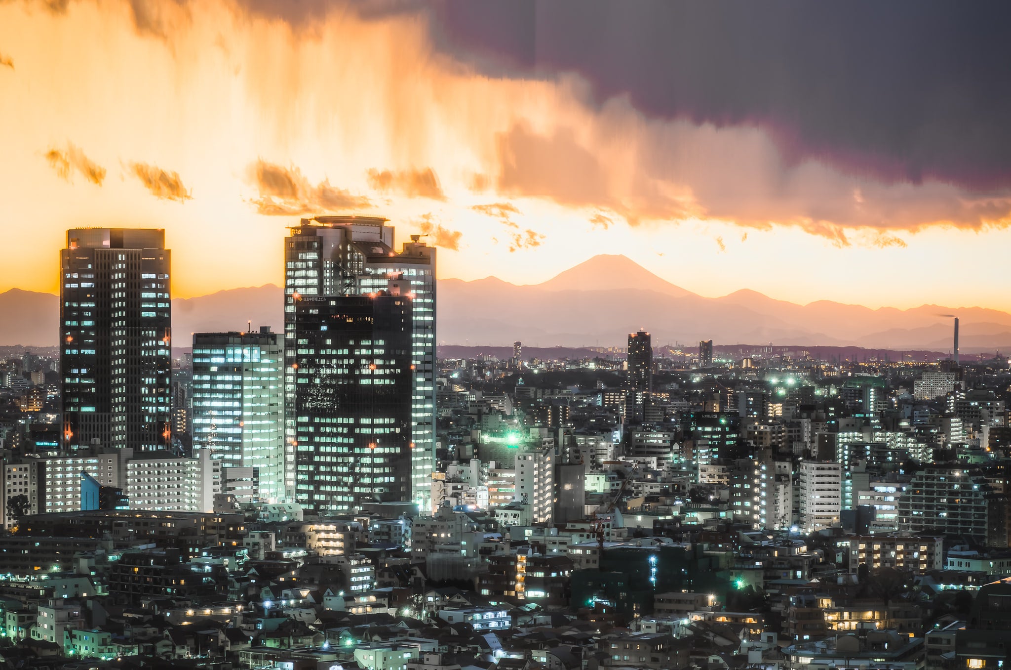 Shinjuku To Mt Fuji at Landscapes, shot from Shinjuku, looking over Setagaya and viewing towards Mt Fuji.