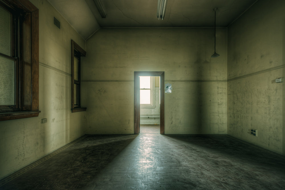The Way Out at Lewisham Hospital, a bare room stripped to its bones.