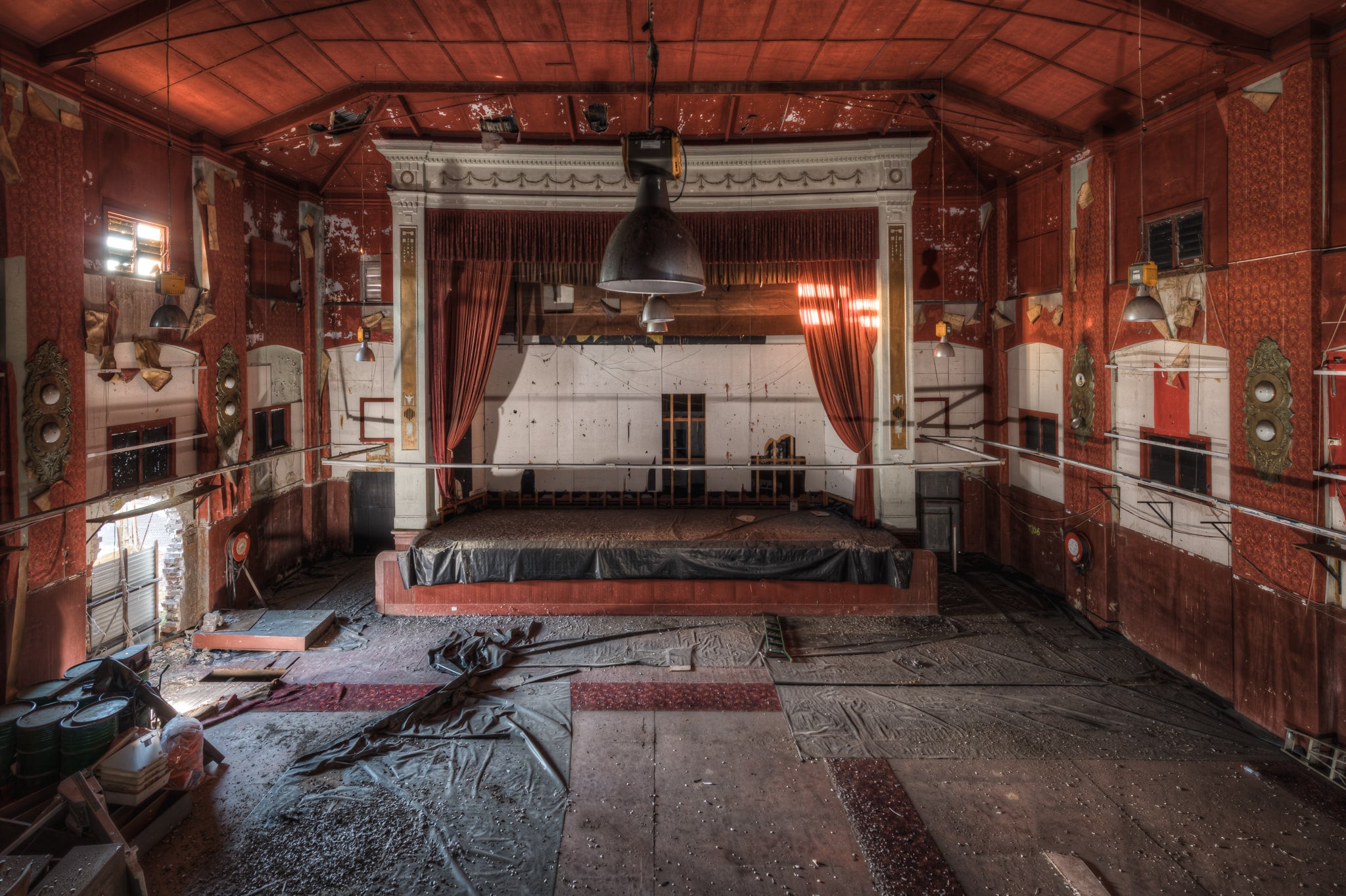 Final Bow at Marina Picture Palace, the decaying stage of Marina Picture Palace.