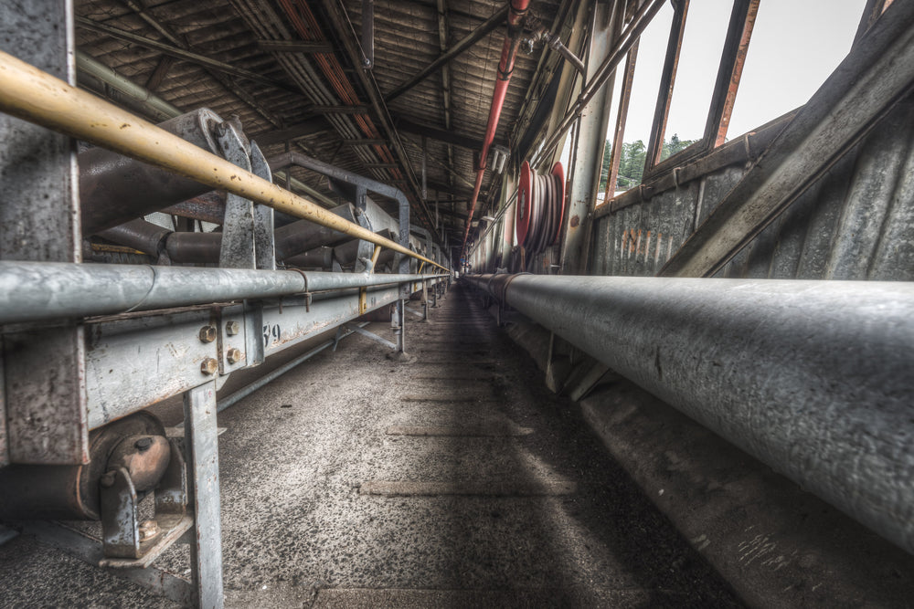 Vanishing Conveyor at Morwell Power Station, the frame is numbered 59, which tells you how far along the conveyor you're.